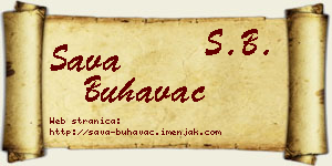 Sava Buhavac vizit kartica